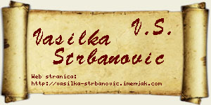 Vasilka Štrbanović vizit kartica